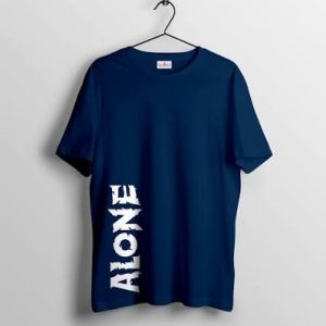 Alone Printed Tshirt in Navy